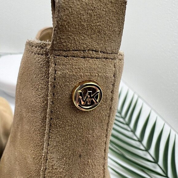 Michael Michael Kors Evaline Brown Suede Chelsea Heeled Booties Size 9.5M NWOB - Picture 11 of 16